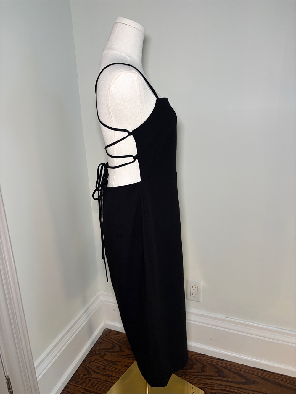 Dynamite Black Backless Strappy Midi Dress - Picture 5 of 7